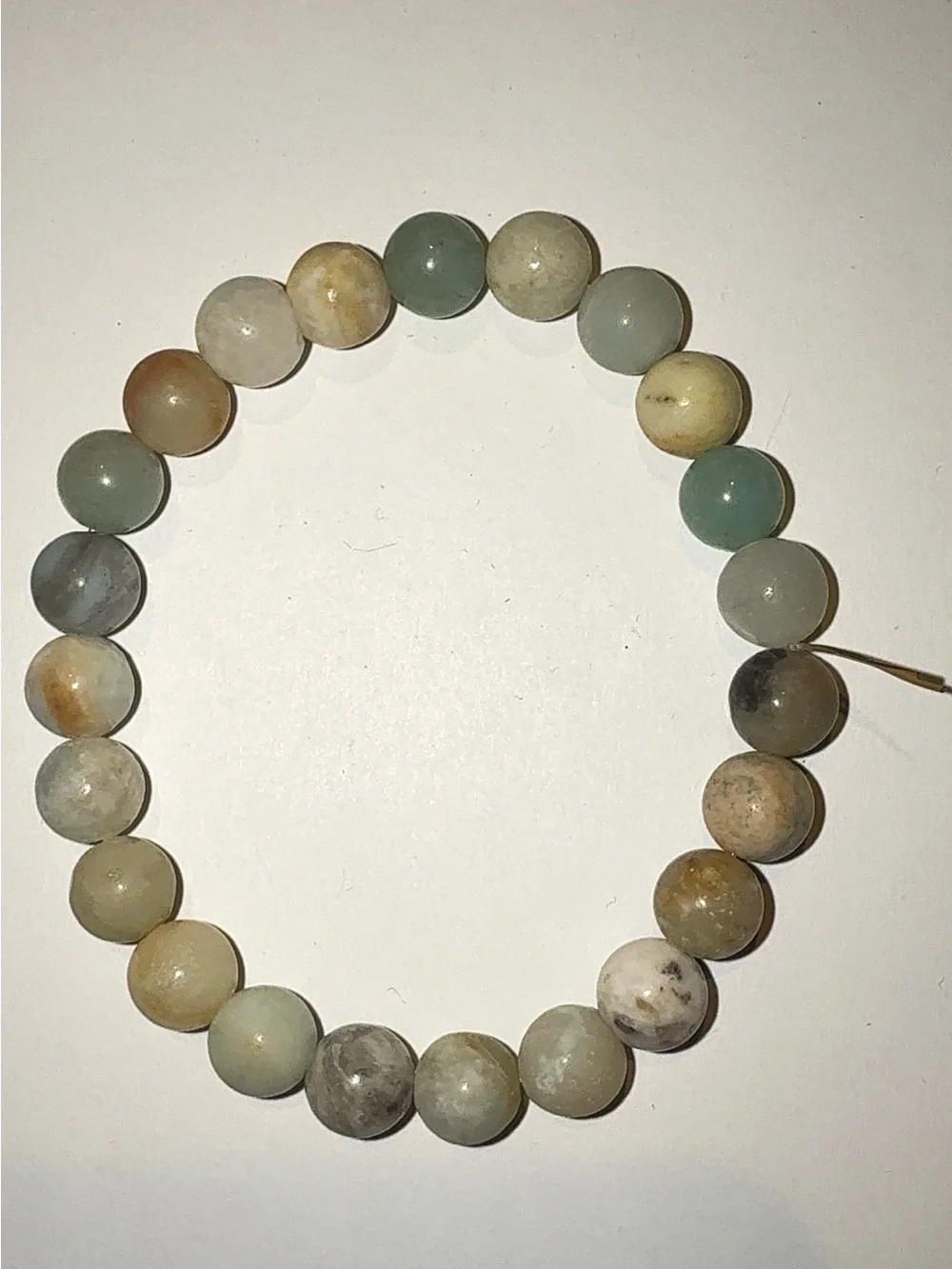 Natural Amazonite Crystal Gemstone Beaded Stretch Bracelet Unisex
